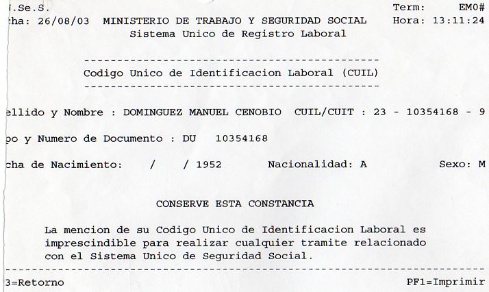 CUIT Manolo