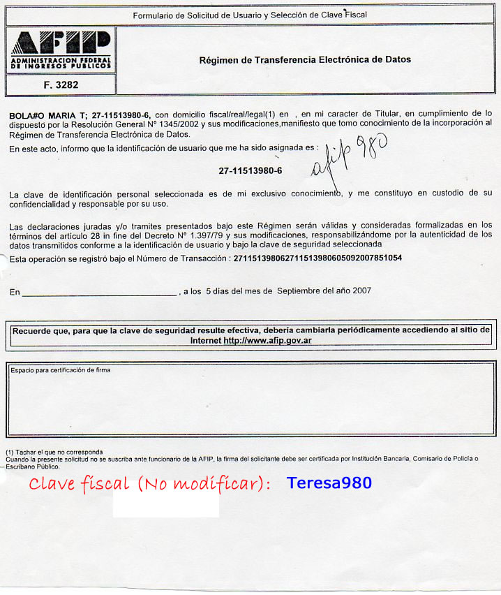 Clave Fiscal